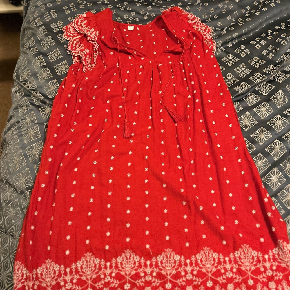 Red Floral Dress
